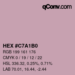 カラーコード: HEX #C7A1B0 | qconv.com