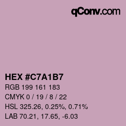 カラーコード: HEX #C7A1B7 | qconv.com