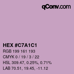 颜色代码: HEX #C7A1C1 | qconv.com