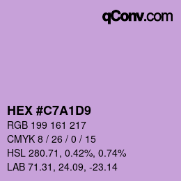 Color code: HEX #C7A1D9 | qconv.com