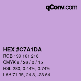 Color code: HEX #C7A1DA | qconv.com