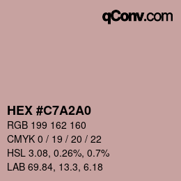 カラーコード: HEX #C7A2A0 | qconv.com