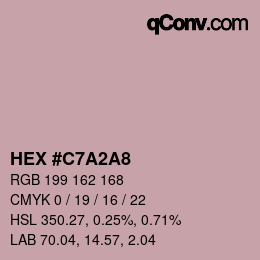 カラーコード: HEX #C7A2A8 | qconv.com