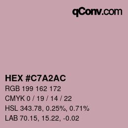 Color code: HEX #C7A2AC | qconv.com