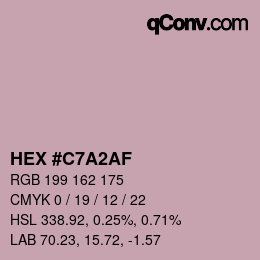 Color code: HEX #C7A2AF | qconv.com