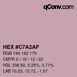 Color code: HEX #C7A2AF | qconv.com