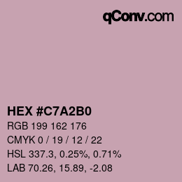 Color code: HEX #C7A2B0 | qconv.com