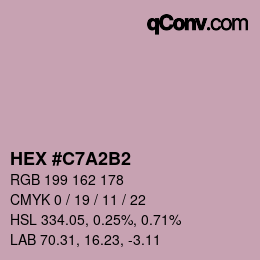 カラーコード: HEX #C7A2B2 | qconv.com