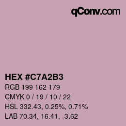 Color code: HEX #C7A2B3 | qconv.com