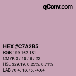 カラーコード: HEX #C7A2B5 | qconv.com