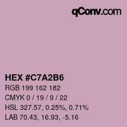 カラーコード: HEX #C7A2B6 | qconv.com