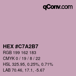 カラーコード: HEX #C7A2B7 | qconv.com