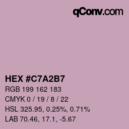 Farbcode: HEX #C7A2B7 | qconv.com