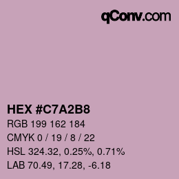 Color code: HEX #C7A2B8 | qconv.com