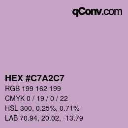 Color code: HEX #C7A2C7 | qconv.com