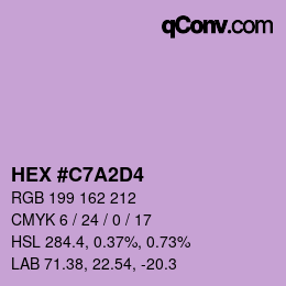 Color code: HEX #C7A2D4 | qconv.com