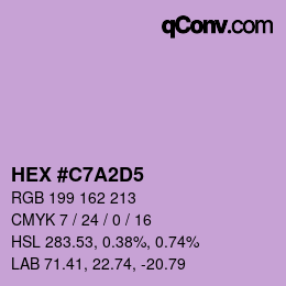 カラーコード: HEX #C7A2D5 | qconv.com