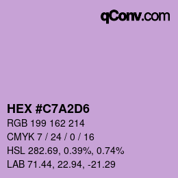 Color code: HEX #C7A2D6 | qconv.com