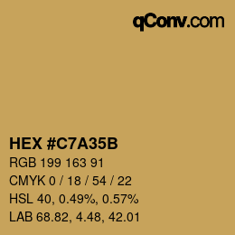 カラーコード: HEX #C7A35B | qconv.com