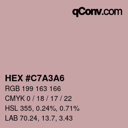 Color code: HEX #C7A3A6 | qconv.com