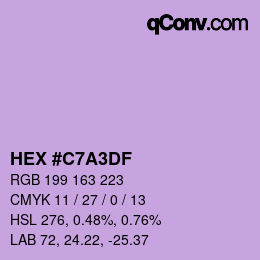 Color code: HEX #C7A3DF | qconv.com