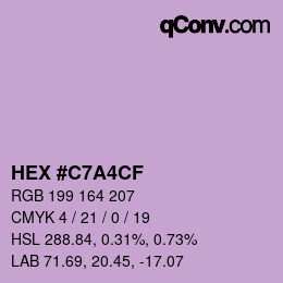 Color code: HEX #C7A4CF | qconv.com