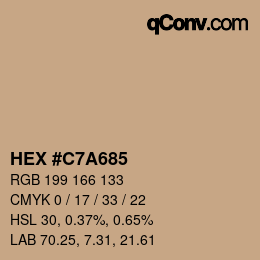 Color code: HEX #C7A685 | qconv.com