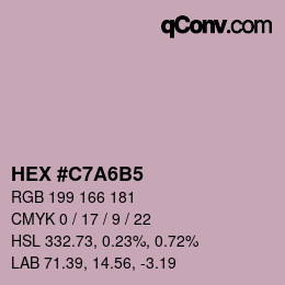 カラーコード: HEX #C7A6B5 | qconv.com