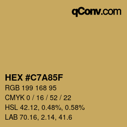 カラーコード: HEX #C7A85F | qconv.com