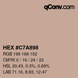 Color code: HEX #C7A898 | qconv.com