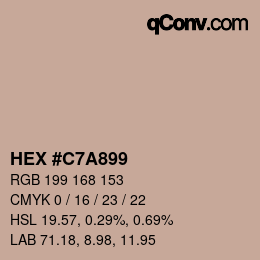 Farbcode: HEX #C7A899 | qconv.com