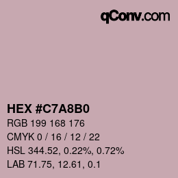 カラーコード: HEX #C7A8B0 | qconv.com