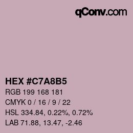 カラーコード: HEX #C7A8B5 | qconv.com