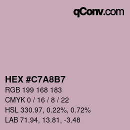 Color code: HEX #C7A8B7 | qconv.com