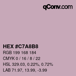 カラーコード: HEX #C7A8B8 | qconv.com