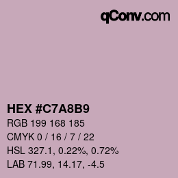 Color code: HEX #C7A8B9 | qconv.com