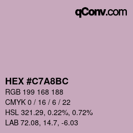 カラーコード: HEX #C7A8BC | qconv.com
