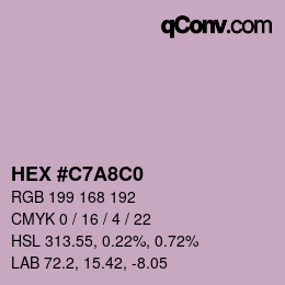 Color code: HEX #C7A8C0 | qconv.com