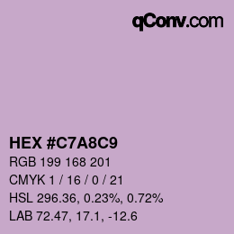 Color code: HEX #C7A8C9 | qconv.com