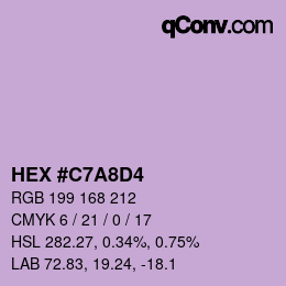 Color code: HEX #C7A8D4 | qconv.com
