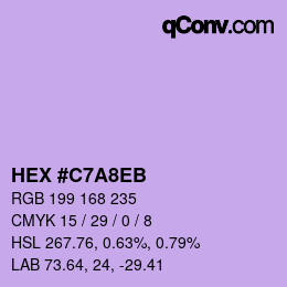 Color code: HEX #C7A8EB | qconv.com