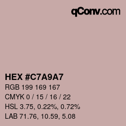 颜色代码: HEX #C7A9A7 | qconv.com