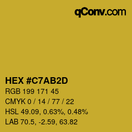 カラーコード: HEX #C7AB2D | qconv.com