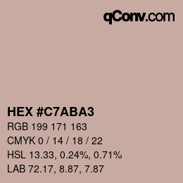 Color code: HEX #C7ABA3 | qconv.com