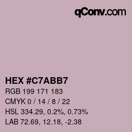 カラーコード: HEX #C7ABB7 | qconv.com