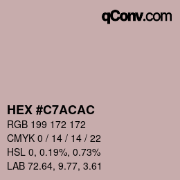 Color code: HEX #C7ACAC | qconv.com