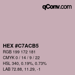 Color code: HEX #C7ACB5 | qconv.com