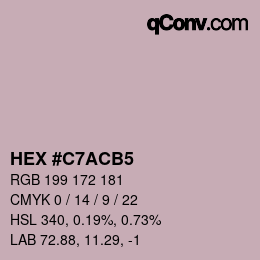 Farbcode: HEX #C7ACB5 | qconv.com