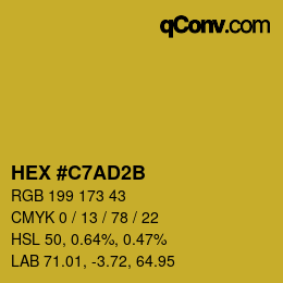 Color code: HEX #C7AD2B | qconv.com