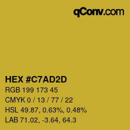 Color code: HEX #C7AD2D | qconv.com